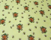 Flannel Fabric - Bees and Hives on Yellow - By the yard - 100% Cotton Flannel