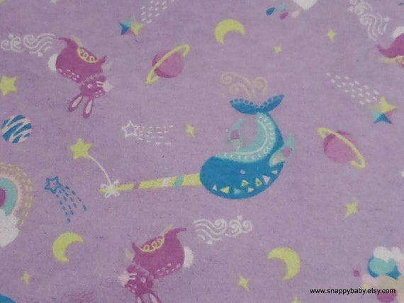 100% Cotton Flannel Fabric Lilac, by the yard