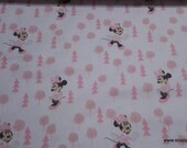 Flannel Fabric - Disney Little Meadow Minnie in the Meadow - By the yard - 100% Cotton Flannel