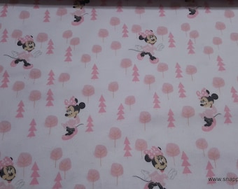 Flannel Fabric - Disney Little Meadow Minnie in the Meadow - By the yard - 100% Cotton Flannel