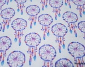 Flannel Fabric - Watercolor Dreamcatchers - By the yard - 100% Cotton Flannel