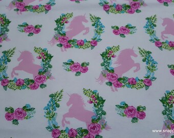 Flannel Fabric - Unicorn Spray - By the yard - 100% Cotton Flannel