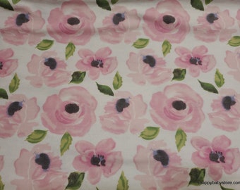 Flannel Fabric - Hazel Watercolor Floral - By the yard - 100% Cotton Flannel