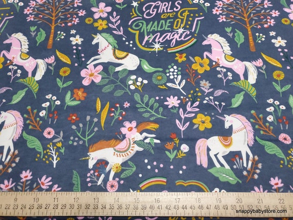 Flannel Fabric Unicorn Magic Allover by the Yard 100% - Etsy Finland