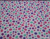 Flannel Fabric - Gypsy Pebbles Purple Pink Teal - By the yard - 100% Cotton Flannel
