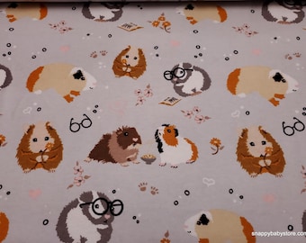 Remnant Flannel Fabric - Guinea Pigs - Choose your Size - 100% Cotton Flannel
