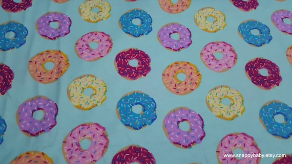 Flannel Fabric - Donut Shop - By the yard - 100% Cotton Flannel