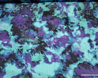Flannel Fabric - Aqua Tie Dye - By the yard - 100% Cotton Flannel