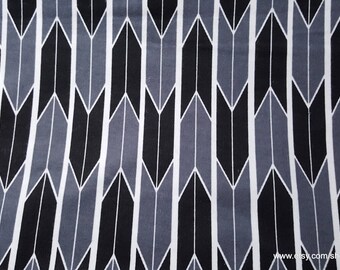 Flannel Fabric - Black Gray Arrow Geo - By the yard - 100% Cotton Flannel