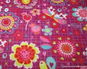 Flannel Fabric - Girly Scribbles  - By the yard - 100% Cotton Flannel