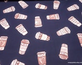 Flannel Fabric - Coffee Makes Everything Better - By the yard - 100% Cotton Flannel
