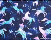 Flannel Fabric - Celestial Horse - By the yard - 100% Cotton Flannel