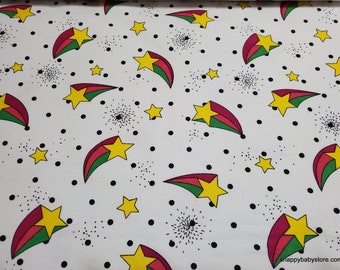 Flannel Fabric - Shooting Stars - By the yard - 100% Cotton Flannel