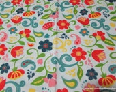 Flannel Fabric - Paisley Floral - By the yard - 100% Cotton Flannel
