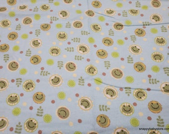Flannel Fabric - Frogs in Circles - By the yard - 100% Cotton Flannel