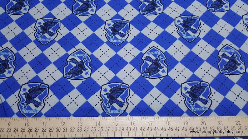 Harry Potter Argyle and Ravenclaw By the yard Character Flannel Fabric 100/% Cotton Flannel