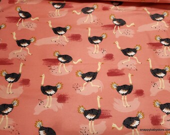 Flannel Fabric - Ostrich - By the yard - 100% Cotton Flannel