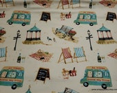 Flannel Fabric - Summer Scenes - By the yard - 100% Cotton Flannel