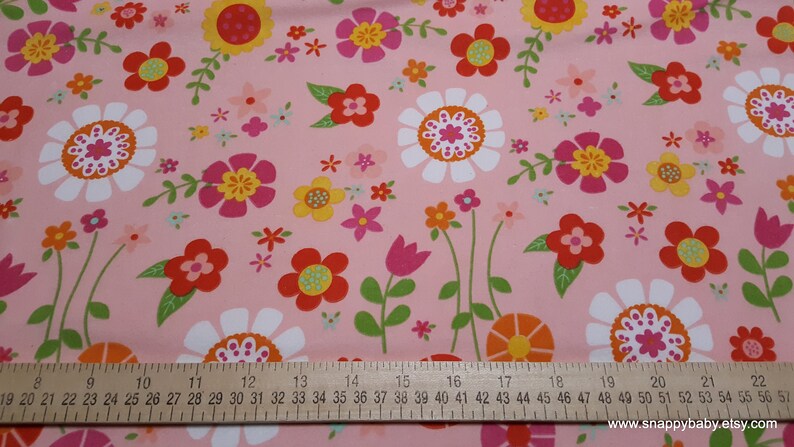 Flannel Fabric Bloom Where You're Planted Main Pink By the yard 100% Cotton Flannel image 3