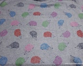 Flannel Fabric - Hedgehog Luxe - By the yard - 70% Rayon, 30 Cotton Luxe Flannel Fabric