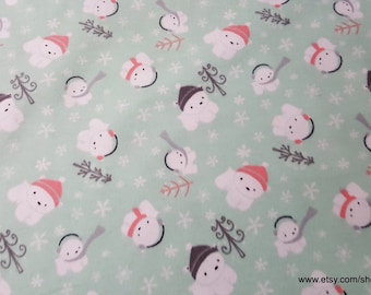 Flannel Fabric - Polar Cubs - By the yard - 100% Cotton Flannel