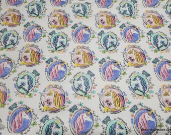 Remnant Flannel Fabric - Self Portrait Unicorn - Choose your Size - 100% Cotton Flannel