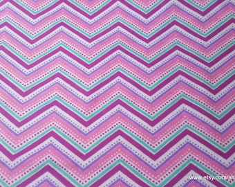 Flannel Fabric - Gypsy Dotted Chevron - By the yard - 100% Cotton Flannel