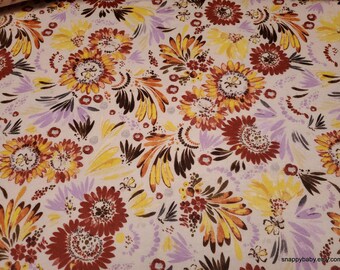 Flannel Fabric - Sunflower Mix - By the yard - 100% Cotton Flannel