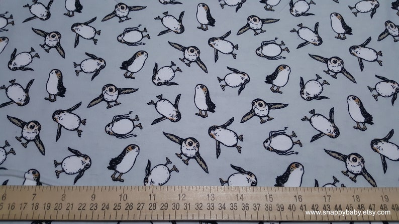 Star Wars Porg Toss Character Flannel Fabric By the yard 100/% Cotton Flannel