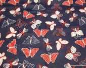 Flannel Fabric - Americana Butterfly - By the yard - 100% Cotton Flannel