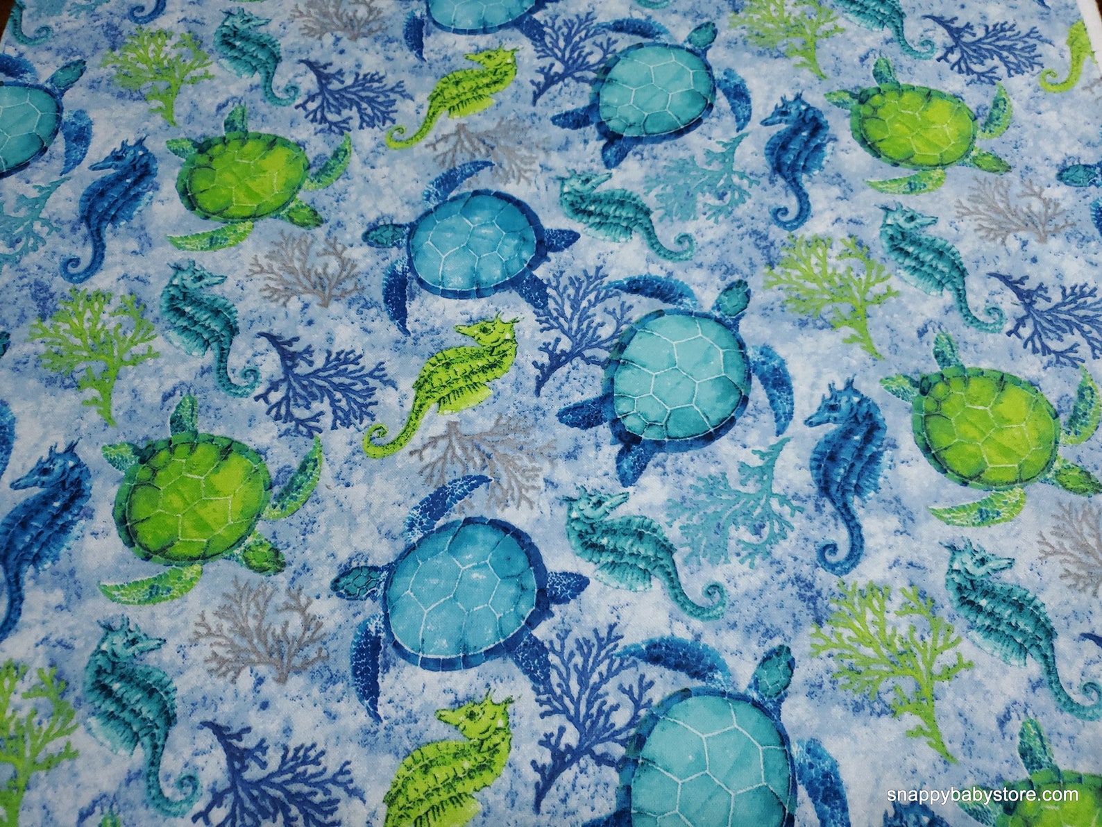Flannel Fabric Ocean Life Bright By the yard 100 Cotton Etsy España
