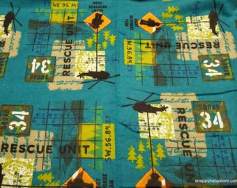 Flannel Fabric - Robot Response Team - By the yard - 100% Cotton Flannel