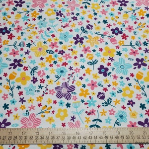 Flannel Fabric Girl Power Floral By the Yard 100% Cotton Flannel image 2