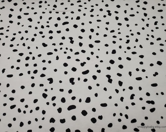 Remnant Flannel Fabric - Dalmatian Dot - Choose your Size - 100% Cotton Flannel