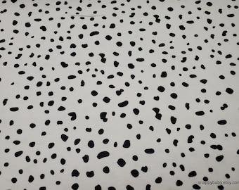 Flannel Fabric - Dalmatian Dot - By the yard - 100% Cotton Flannel