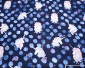 Flannel Fabric - Unicorn Heads Navy - By the yard - 100% Cotton Flannel