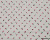 Flannel Fabric - Pink Tiny Rosebuds on White - By the yard - 100% Cotton Flannel