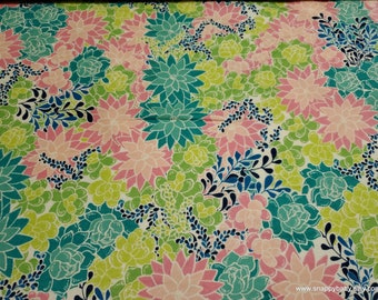 Flannel Fabric - Bright Floral- By the yard - 100% Cotton Flannel