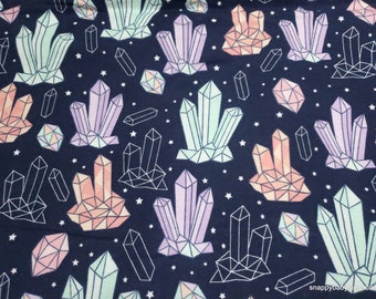 Flannel Fabric - Crystals - By the yard - 100% Cotton Flannel