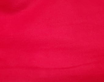 Flannel Fabric - Red Solid - By the yard - 100% Cotton Flannel