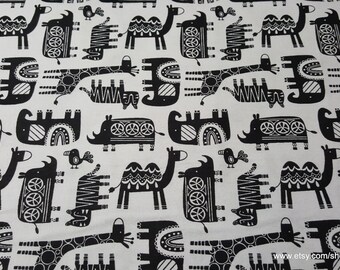 Flannel Fabric - Safari Friends - By the yard - 100% Cotton Flannel
