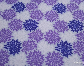 Flannel Fabric - Purple Gray Burst - By the yard - 100% Cotton Flannel