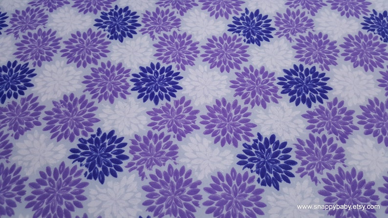 Flannel Fabric Purple Gray Burst By the yard 100% Cotton Flannel image 1