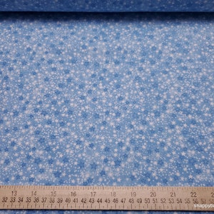 Flannel Fabric Blue Multi Stars Tonal By the yard 100% Cotton Flannel image 2