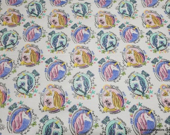 Flannel Fabric - Self Portrait Unicorn - By the yard - 100% Cotton Flannel