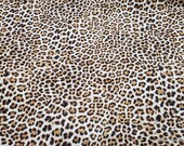 Flannel Fabric - Leopard Print - By the yard - 100% Cotton Flannel