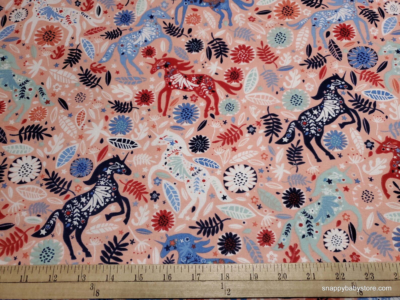 Flannel Fabric Packed Floral Horses by the Yard 100 Etsy