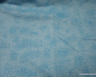 Flannel Fabric - Small Dot Baby Blue Tonal - By the yard - 100% Cotton Flannel