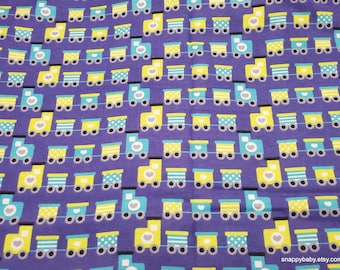 Flannel Fabric - Chugga Train - By the yard - 100% Cotton Flannel