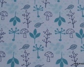 Flannel Fabric - Woods Mint Leaves - By the yard - 100% Cotton Flannel